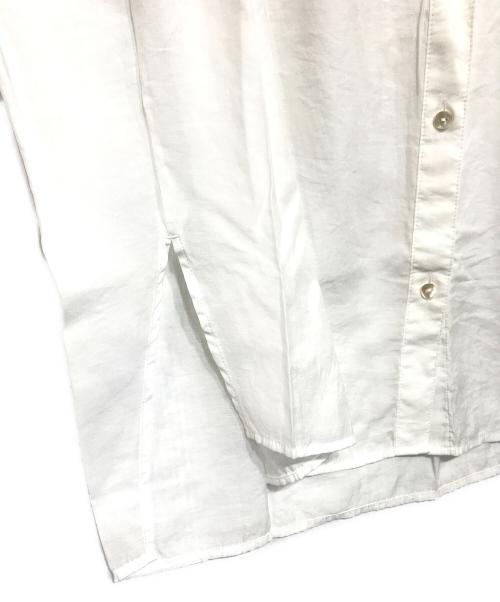 IENA（イエナ）IENA (イエナ) バンドカラー タック フレンチブラウス ホワイト サイズ:記載なしの古着・服飾アイテム