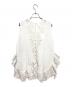 IENA LA BOUCLE (イエナ ラ ブークル) ピンタックレースブラウス ホワイト サイズ:記載なし：16000円