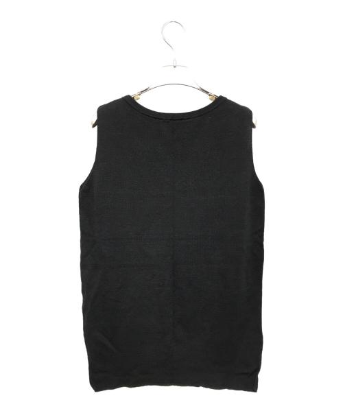 L'appartement（アパルトモン）L'Appartement (アパルトモン) Linen CTN N/S Knitリネンコットン ノースリーブ ニット ブラック サイズ:記載なしの古着・服飾アイテム