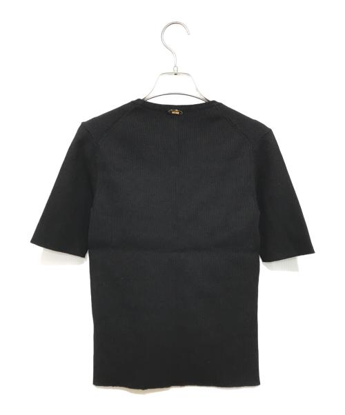 MUSE de Deuxieme Classe（ミューズ ドゥーズィエム クラス）MUSE de Deuxieme Classe (ミューズ ドゥーズィエム クラス) DINER B RIB クルーネックプルオーバー ブラック サイズ:記載なしの古着・服飾アイテム