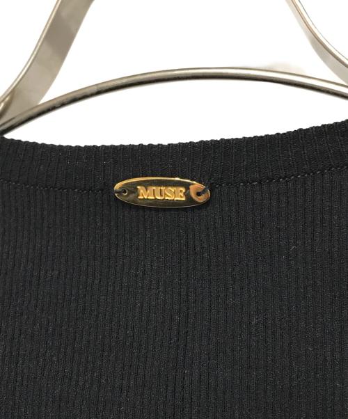 MUSE de Deuxieme Classe（ミューズ ドゥーズィエム クラス）MUSE de Deuxieme Classe (ミューズ ドゥーズィエム クラス) DINER B RIB クルーネックプルオーバー ブラック サイズ:記載なしの古着・服飾アイテム