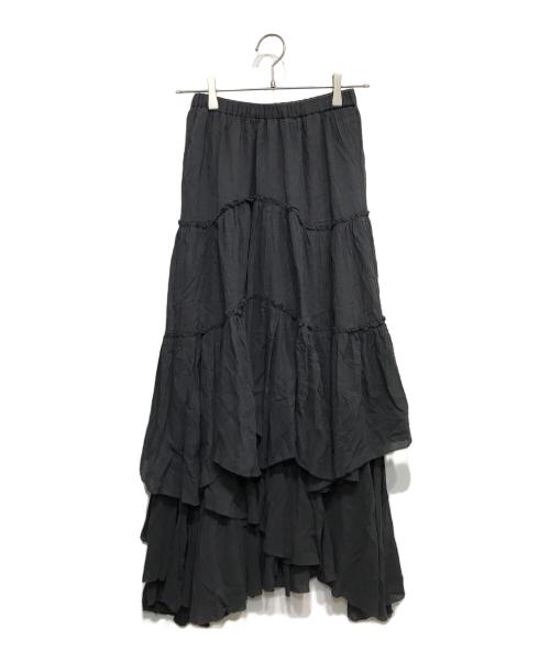 CASA FLINE（カーサフライン）CASA FLINE (カーサフライン) コットンティアードスカート グレー サイズ:FREEの古着・服飾アイテム