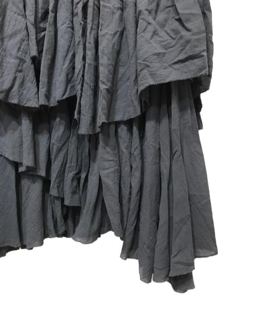 CASA FLINE（カーサフライン）CASA FLINE (カーサフライン) コットンティアードスカート グレー サイズ:FREEの古着・服飾アイテム