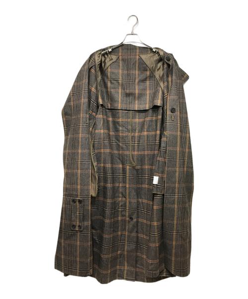 stein（シュタイン）stein (シュタイン) OVERSIZED TRENCH COAT - GLEN ブラウン サイズ:Sの古着・服飾アイテム