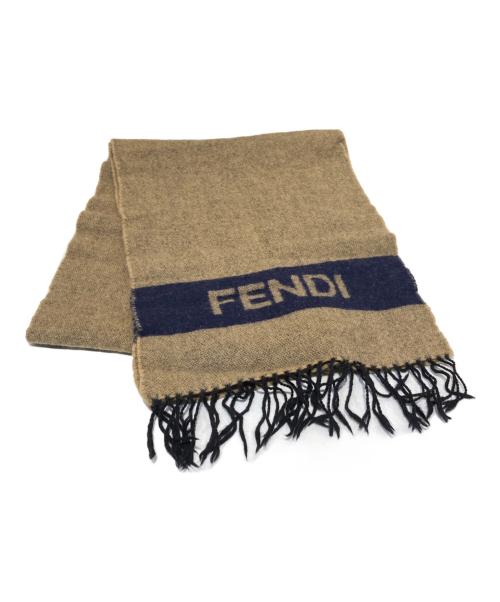 FENDI（フェンディ）FENDI (フェンディ) ロゴウールストール キャメルの古着・服飾アイテム