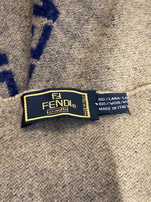FENDI（フェンディ）FENDI (フェンディ) ロゴウールストール キャメルの古着・服飾アイテム