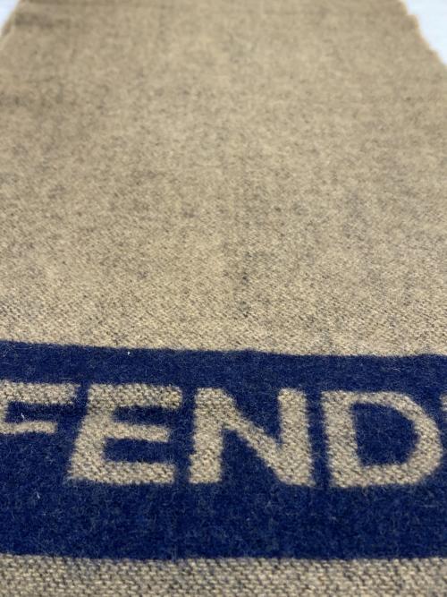 FENDI（フェンディ）FENDI (フェンディ) ロゴウールストール キャメルの古着・服飾アイテム