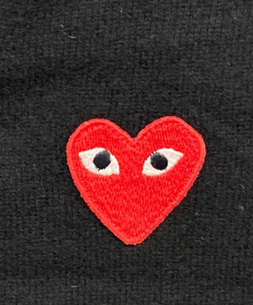 PLAY COMME des GARCONS（プレイコムデギャルソン）PLAY COMME des GARCONS (プレイコムデギャルソン) ハートワンポイントカーディガン ブラック サイズ:Lの古着・服飾アイテム