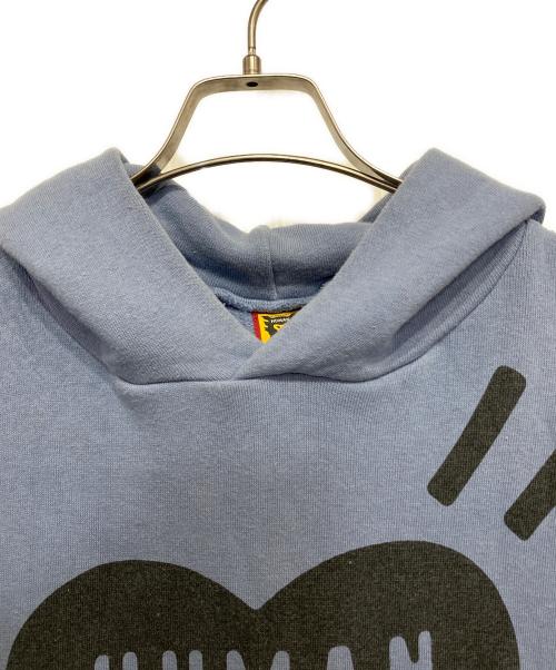 HUMAN MADE（ヒューマンメイド）HUMAN MADE (ヒューマンメイド) ロゴフーディ ブルー サイズ:Lの古着・服飾アイテム