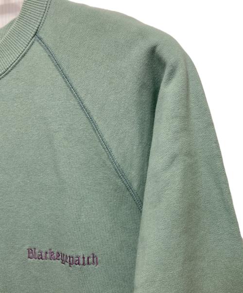 BlackEyePatch（ブラックアイパッチ）BlackEyePatch (ブラックアイパッチ) ラグランスウェット グリーン サイズ:Lの古着・服飾アイテム