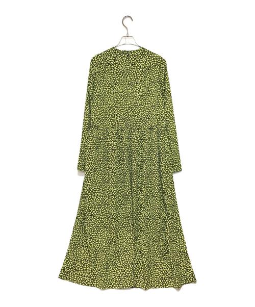 Shinzone（シンゾーン）Shinzone (シンゾーン) FLORET GATHER DRESS ブラック×イエロー サイズ:36の古着・服飾アイテム