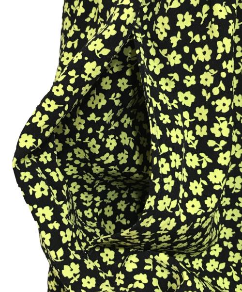 Shinzone（シンゾーン）Shinzone (シンゾーン) FLORET GATHER DRESS ブラック×イエロー サイズ:36の古着・服飾アイテム