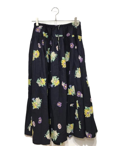 45R（フォーティファイブ・アール）45R (フォーティファイブ・アール) マーガレットプリントのスカート インディゴ サイズ:FREEの古着・服飾アイテム