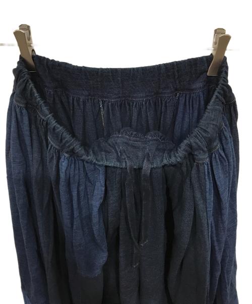 45R（フォーティファイブ・アール）45R (フォーティファイブ・アール) ツギハギ天竺のスカート インディゴの古着・服飾アイテム
