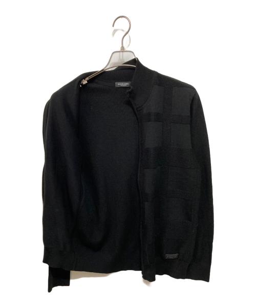 BLACK LABEL CRESTBRIDGE（ブラックレーベル クレストブリッジ）BLACK LABEL CRESTBRIDGE (ブラックレーベル クレストブリッジ) ニットジャケット ブラック サイズ:Mの古着・服飾アイテム