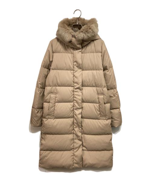 URBAN RESEARCH（アーバンリサーチ）URBAN RESEARCH (アーバンリサーチ) ラビットフードストレッチロングダウン ベージュ サイズ:36の古着・服飾アイテム