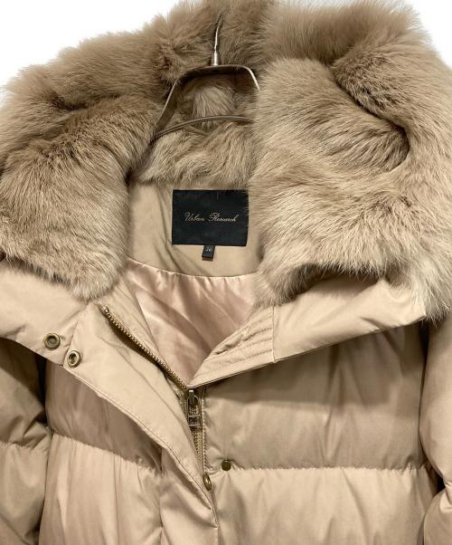 URBAN RESEARCH（アーバンリサーチ）URBAN RESEARCH (アーバンリサーチ) ラビットフードストレッチロングダウン ベージュ サイズ:36の古着・服飾アイテム