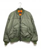 ALPHAアルファ）の古着「monkey time別注 MA-1 フライトジャケット」｜グリーン
