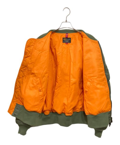 ALPHA（アルファ）ALPHA (アルファ) monkey time別注 MA-1 フライトジャケット グリーン サイズ:XLの古着・服飾アイテム