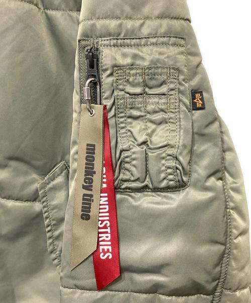 ALPHA（アルファ）ALPHA (アルファ) monkey time別注 MA-1 フライトジャケット グリーン サイズ:XLの古着・服飾アイテム