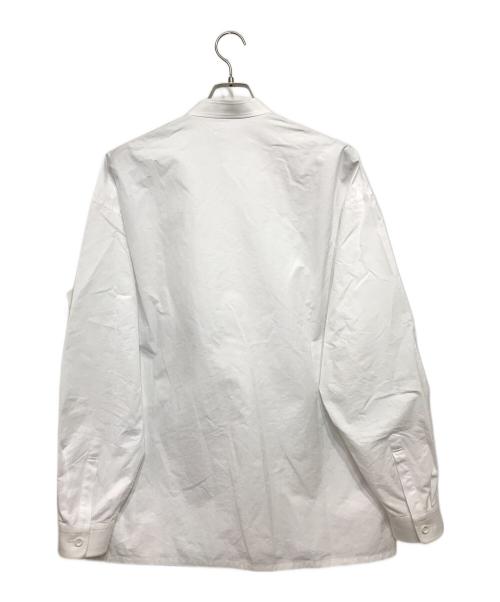 THE RERACS（ザ リラクス）THE RERACS (ザ リラクス) BAND COLLAR PLACKET SHIRTS ホワイト サイズ:46の古着・服飾アイテム