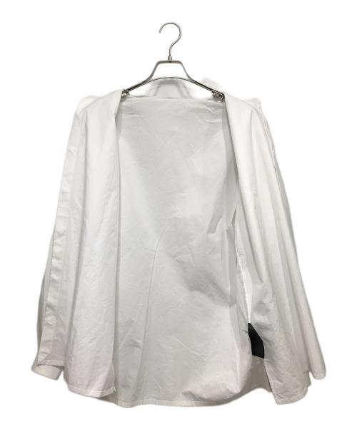 THE RERACS（ザ リラクス）THE RERACS (ザ リラクス) BAND COLLAR PLACKET SHIRTS ホワイト サイズ:46の古着・服飾アイテム
