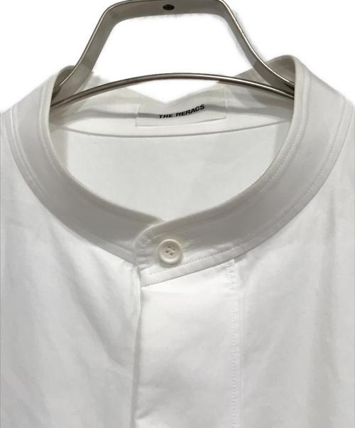 THE RERACS（ザ リラクス）THE RERACS (ザ リラクス) BAND COLLAR PLACKET SHIRTS ホワイト サイズ:46の古着・服飾アイテム
