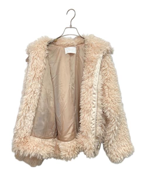 chico（チコ）chico (チコ) スタンドプードルジャケット ベージュ サイズ:Fの古着・服飾アイテム