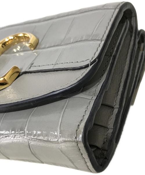 Chloe（クロエ）Chloe (クロエ) トリフォールドウォレット グレーの古着・服飾アイテム