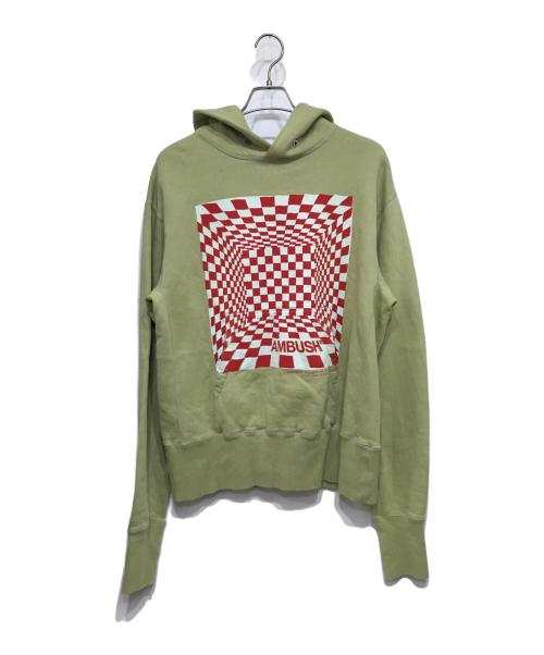 AMBUSH（アンブッシュ）AMBUSH (アンブッシュ) Optical Print Hoodie グリーン サイズ:2の古着・服飾アイテム