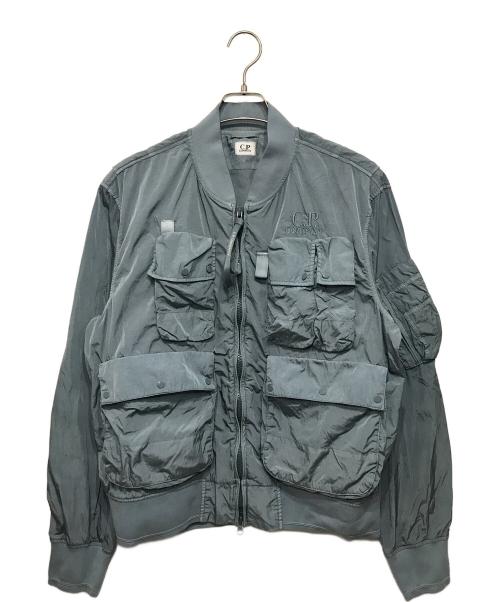 C.P COMPANY（シーピーカンパニー）C.P COMPANY (シーピーカンパニー) CHROME-R MULTI PK BOMBER JACKET ブルー サイズ:Lの古着・服飾アイテム
