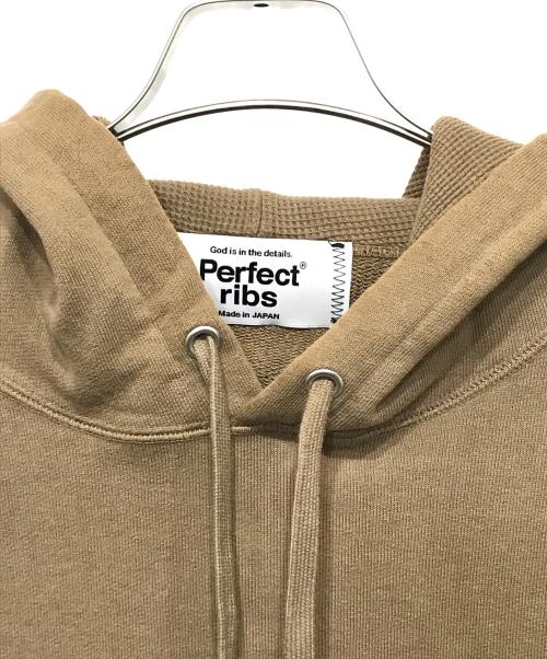 Perfect ribs（パーフェクトリブス）Perfect ribs (パーフェクトリブス) Basic Hoodie  CHAI ブラウン サイズ:Mの古着・服飾アイテム