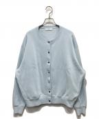 SLOBE IENAスローブ イエナ）の古着「ダブルフェイスジャージースナップカーディガン」｜ブルー