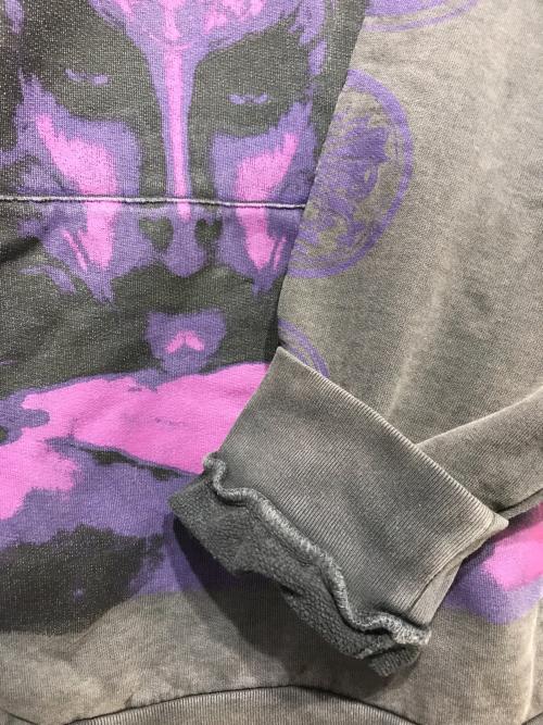 DROPDEAD（ドロップデッド）DROPDEAD (ドロップデッド) CRADLE OF FILTH (クレイドル・オブ・フィルス) ユーズド加工プリントパーカー グレー サイズ:XLの古着・服飾アイテム