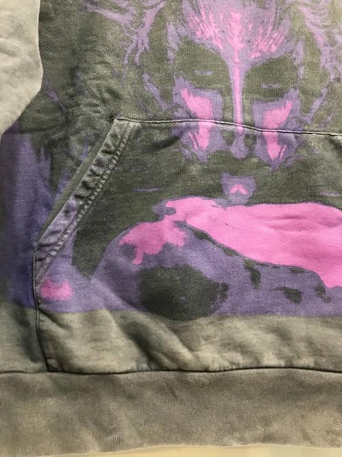 DROPDEAD（ドロップデッド）DROPDEAD (ドロップデッド) CRADLE OF FILTH (クレイドル・オブ・フィルス) ユーズド加工プリントパーカー グレー サイズ:XLの古着・服飾アイテム