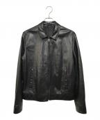 Salvatore Ferragamoサルヴァトーレ フェラガモ）の古着「シングルレザージャケット」｜ブラック