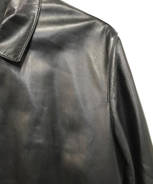 Salvatore Ferragamo（サルヴァトーレ フェラガモ）Salvatore Ferragamo (サルヴァトーレ フェラガモ) シングルレザージャケット ブラック サイズ:48の古着・服飾アイテム