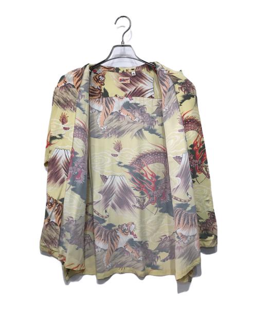 Sun Surf（サンサーフ）Sun Surf (サンサーフ) オープンカラーシャツ FIGHTING DRAGON&TIGER イエロー サイズ:Mの古着・服飾アイテム