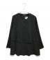 詩仙堂by hitoshi（シセンドウバイヒトシ）の古着「ちりめんノーカラーブラウス」｜ブラック