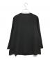 詩仙堂by hitoshi (シセンドウバイヒトシ) ちりめんノーカラーブラウス ブラック サイズ:記載なし：4000円