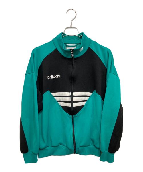 adidas（アディダス）adidas (アディダス) 古着トラックジャケット ブラック×ブルー サイズ:Ｍの古着・服飾アイテム