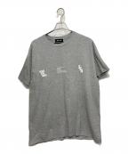 NEIGHBORHOOD×WIND AND SEAネイバーフッド×ウィンダンシー）の古着「コラボプリントTシャツ」｜グレー