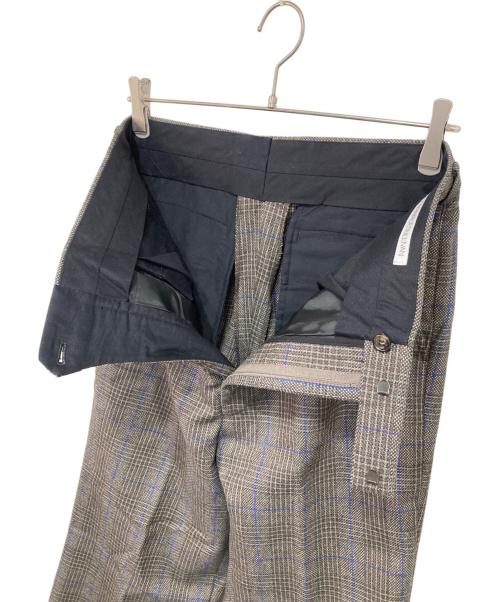 JOHN LAWRENCE SULLIVAN（ジョン ローレンス サリバン）JOHN LAWRENCE SULLIVAN (ジョン ローレンス サリバン) チェックワイドスラックス グレー サイズ:46の古着・服飾アイテム