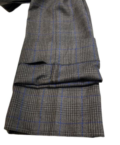 JOHN LAWRENCE SULLIVAN（ジョン ローレンス サリバン）JOHN LAWRENCE SULLIVAN (ジョン ローレンス サリバン) チェックワイドスラックス グレー サイズ:46の古着・服飾アイテム