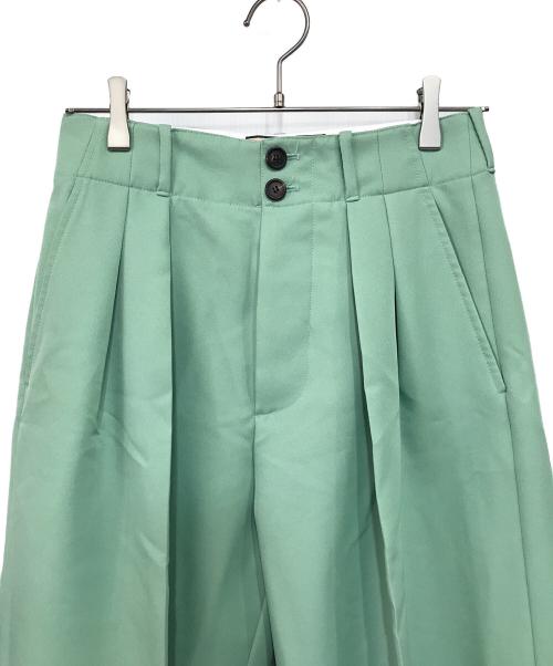 PLAN C（プランシー）PLAN C (プランシー) タックワイドパンツ グリーン サイズ:38の古着・服飾アイテム