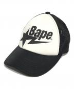 A BATHING APEア ベイシング エイプ）の古着「BAPE STA MESH CAP」｜ホワイト×ブラック