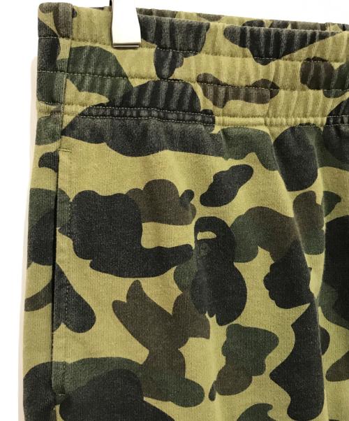 A BATHING APE（ア ベイシング エイプ）A BATHING APE (ア ベイシング エイプ) 1st camo yellow スウェットカーゴショーツ カーキ サイズ:Lの古着・服飾アイテム