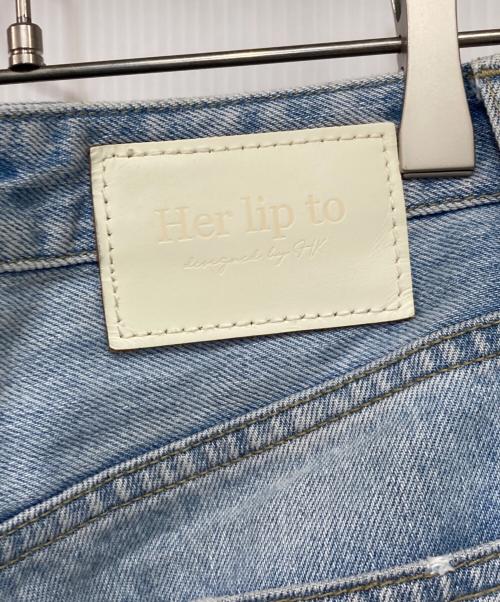 HER LIP TO（ハーリップトゥ）HER LIP TO (ハーリップトゥ) Tokyo High Rise Jeans デニムパンツ ブルー サイズ:24の古着・服飾アイテム