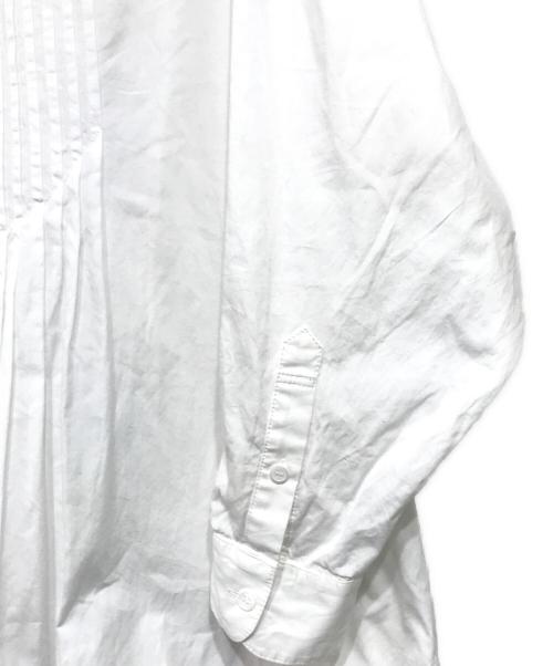 Y's（ワイズ）Y's (ワイズ) フロントプリーツシャツワンピース ホワイト サイズ:1の古着・服飾アイテム