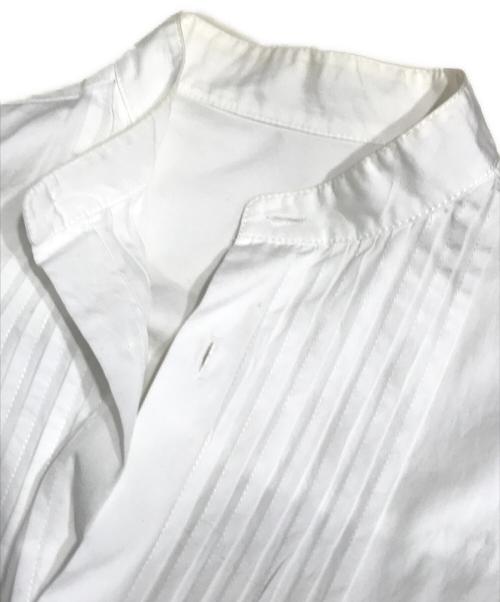 Y's（ワイズ）Y's (ワイズ) フロントプリーツシャツワンピース ホワイト サイズ:1の古着・服飾アイテム